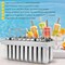 Commercial Popsicle Molds 20PCS Round Heads with Double Slot Stainless Steel Popsicle Molds Metal Ice Cream Popsicle Mold with Lid, Single Cup Capacity 85ml